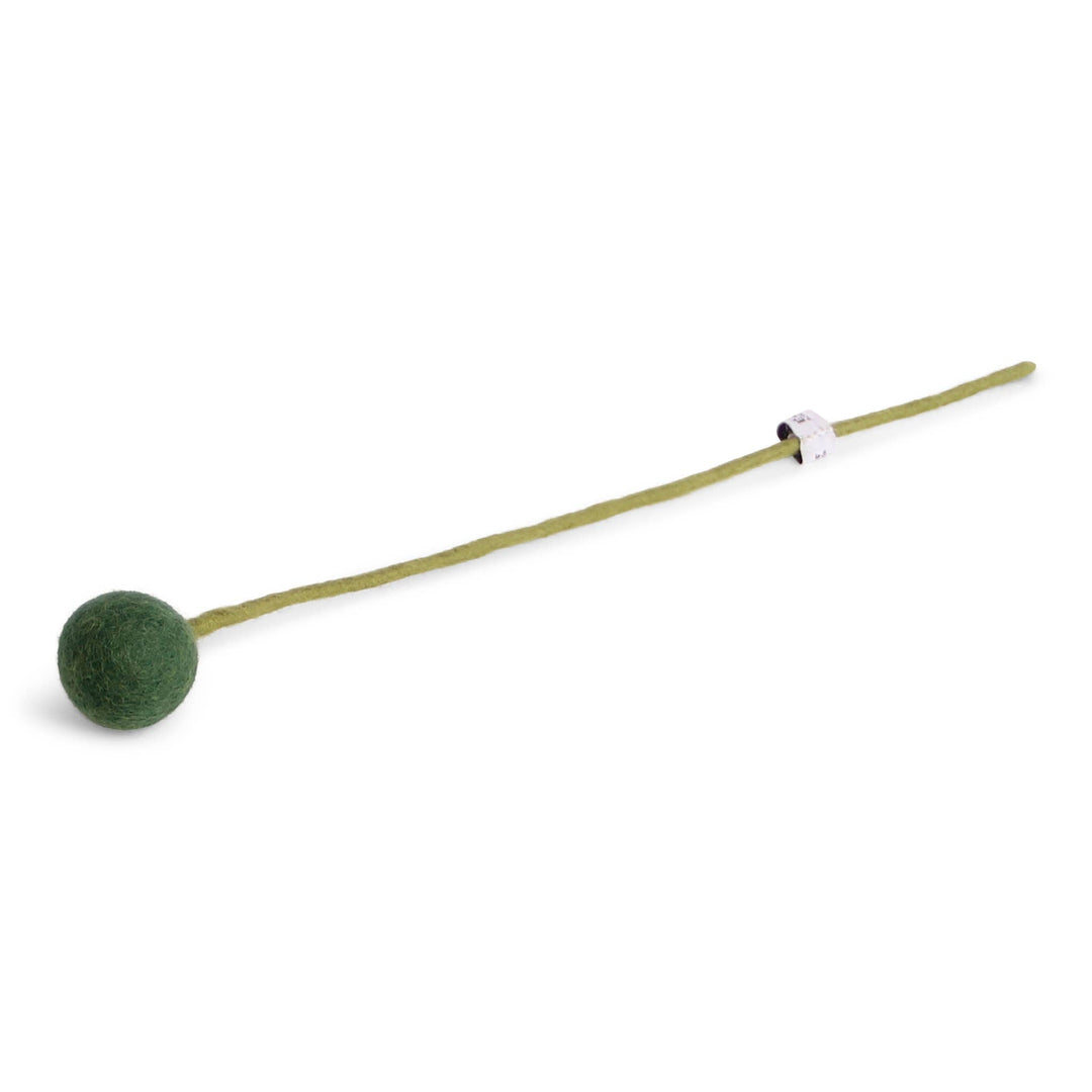 Dark Green Wool Pom Flower Large - Merry PigletsGry and Sif
