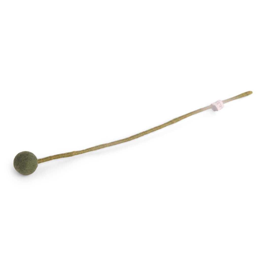 Dark Green Wool Pom Flower Small - Merry PigletsGry and Sif