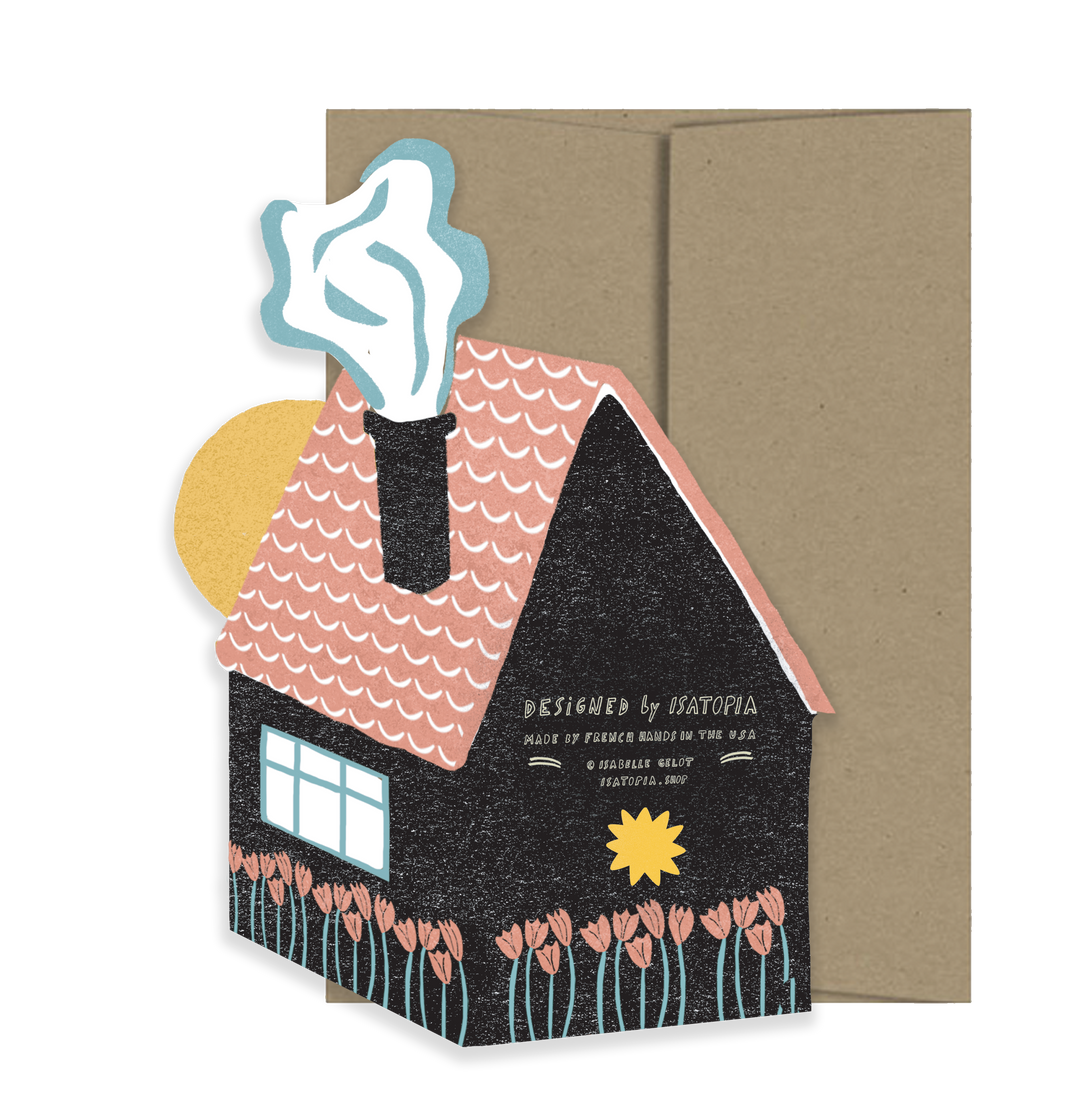 Folk Home Greeting Card
