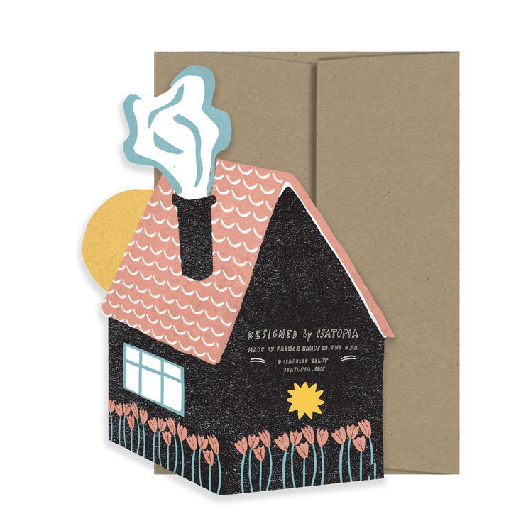 Folk Home Greeting Card