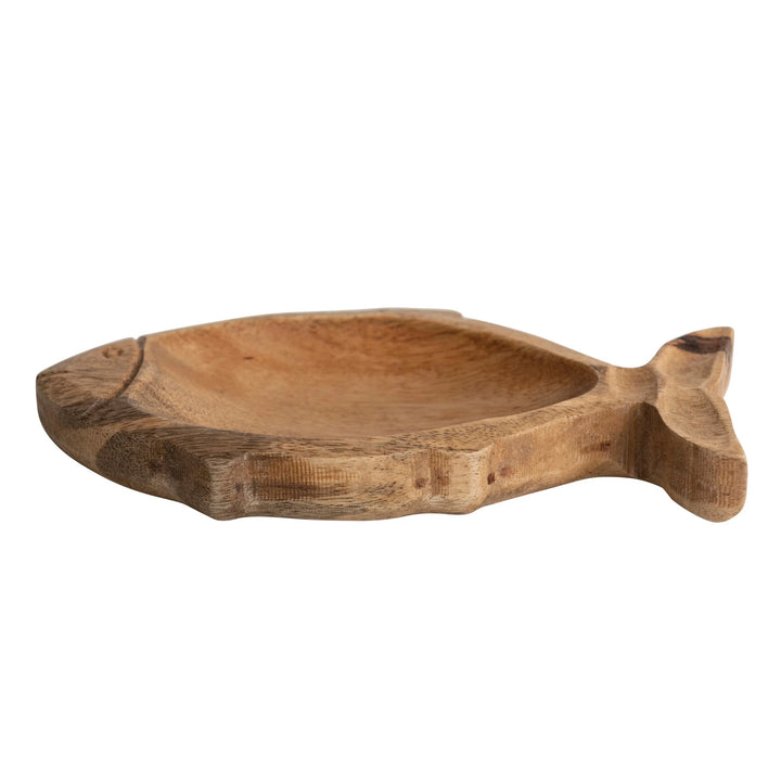 Wood Fish Shaped Dish - Merry Piglets