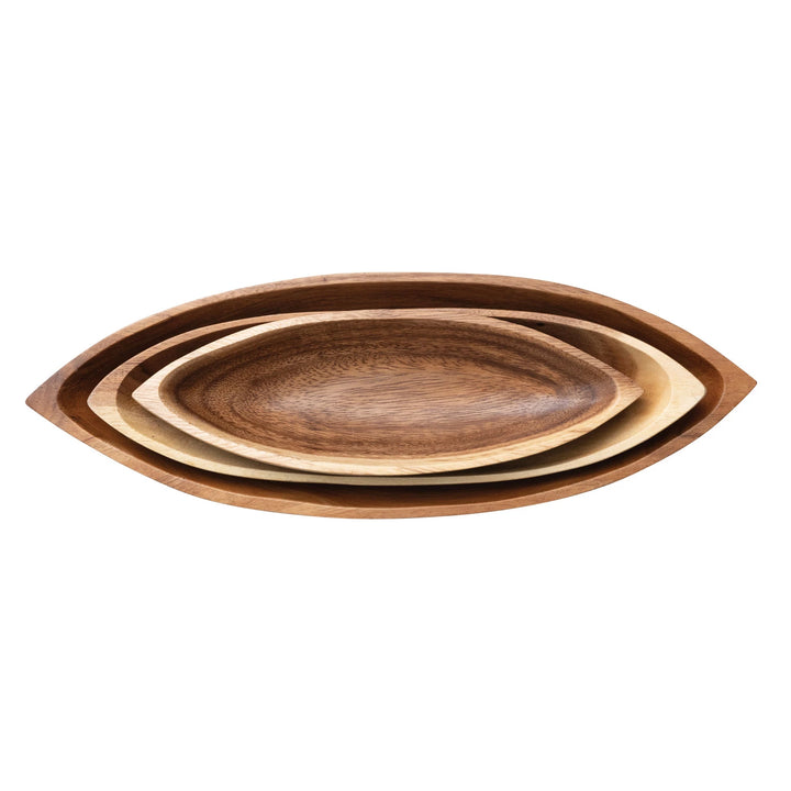 Boat Shaped Wood Bowls