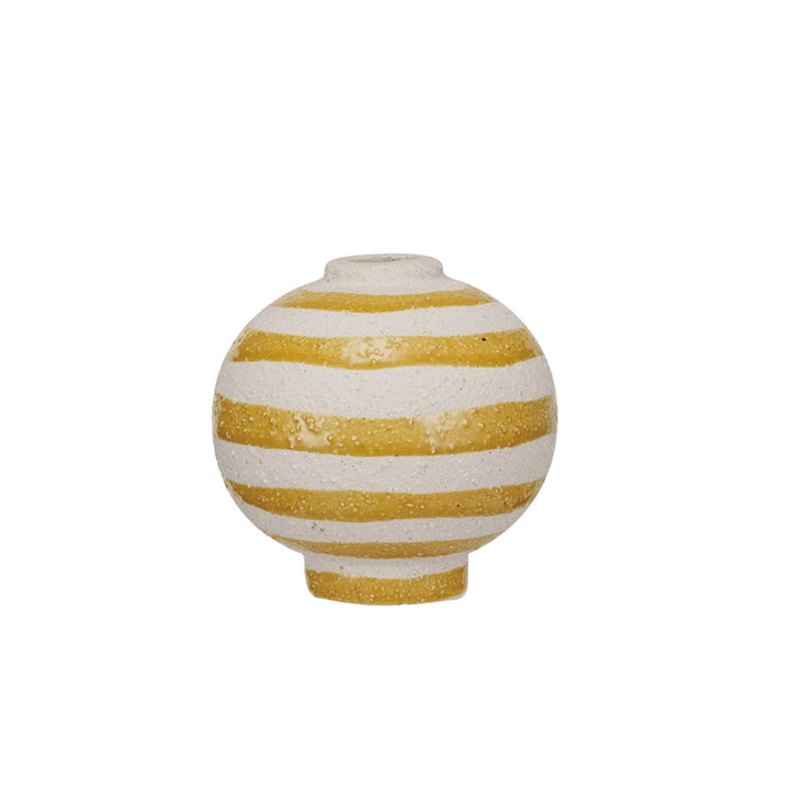 Yellow Striped Vase