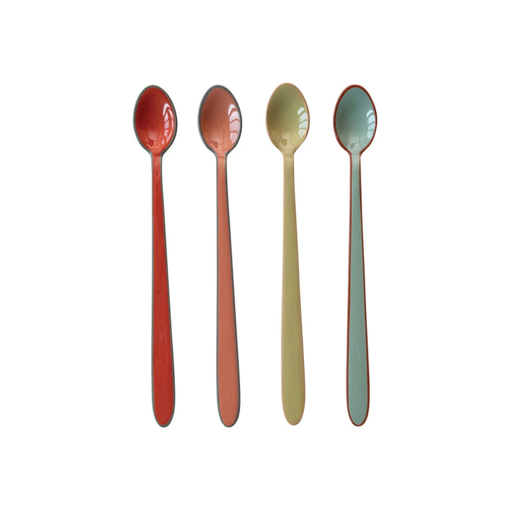 Enameled Sundae or Cocktail Spoon