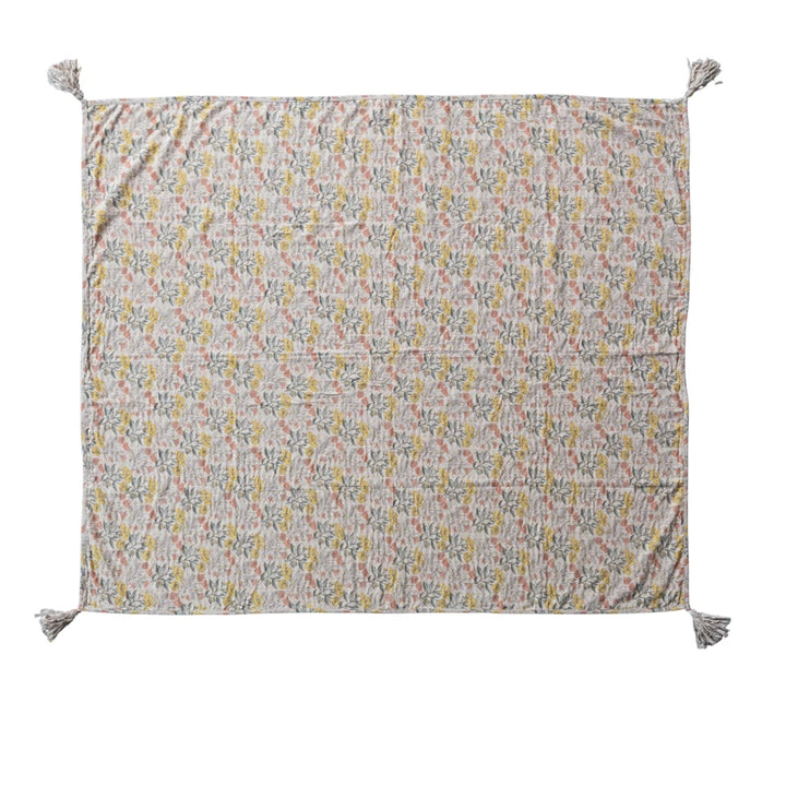 Cotton Chambray Printed Throw