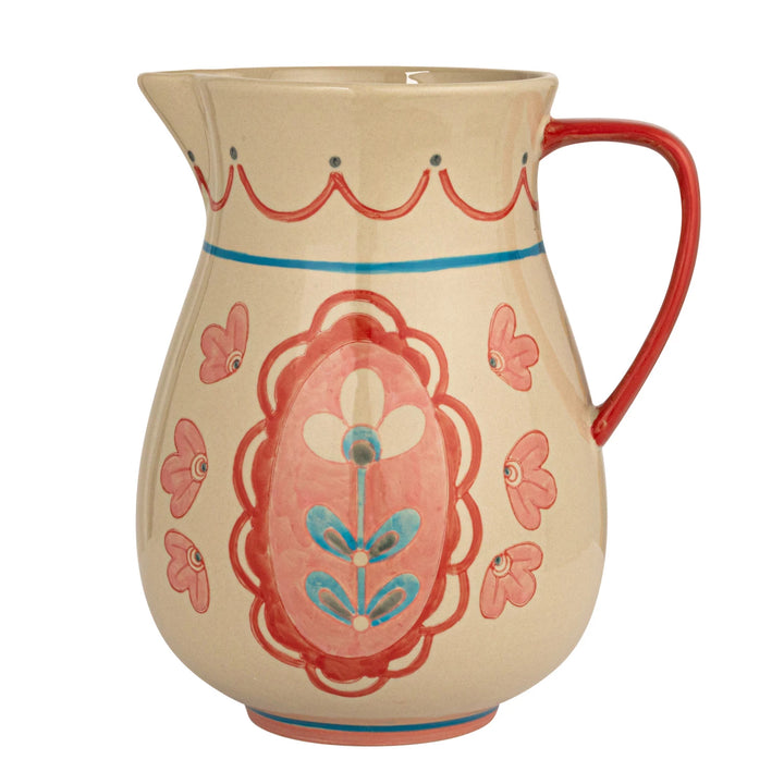 Stoneware Flower Pitcher