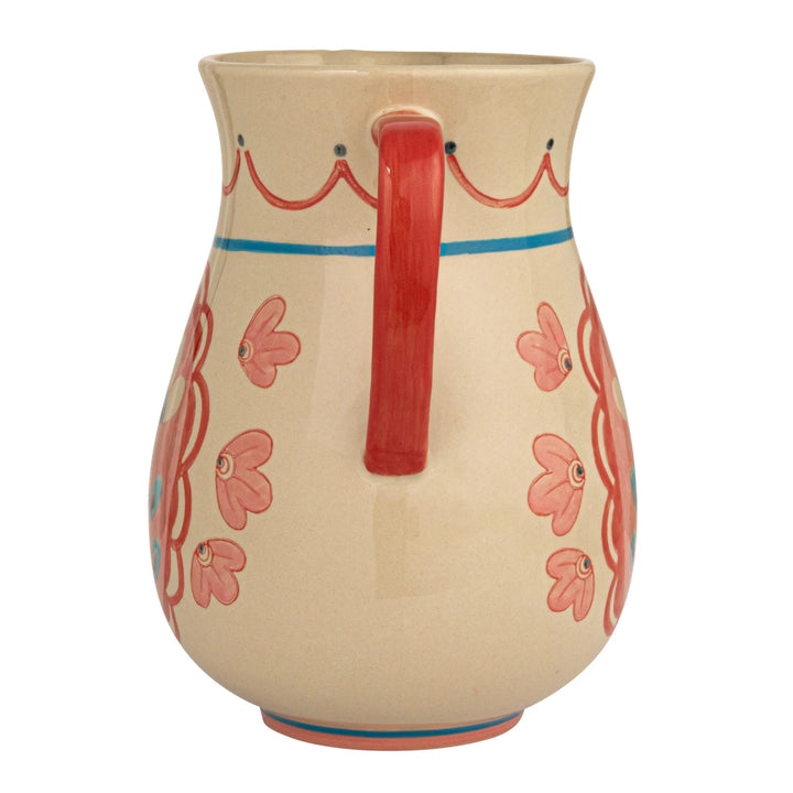 Stoneware Flower Pitcher