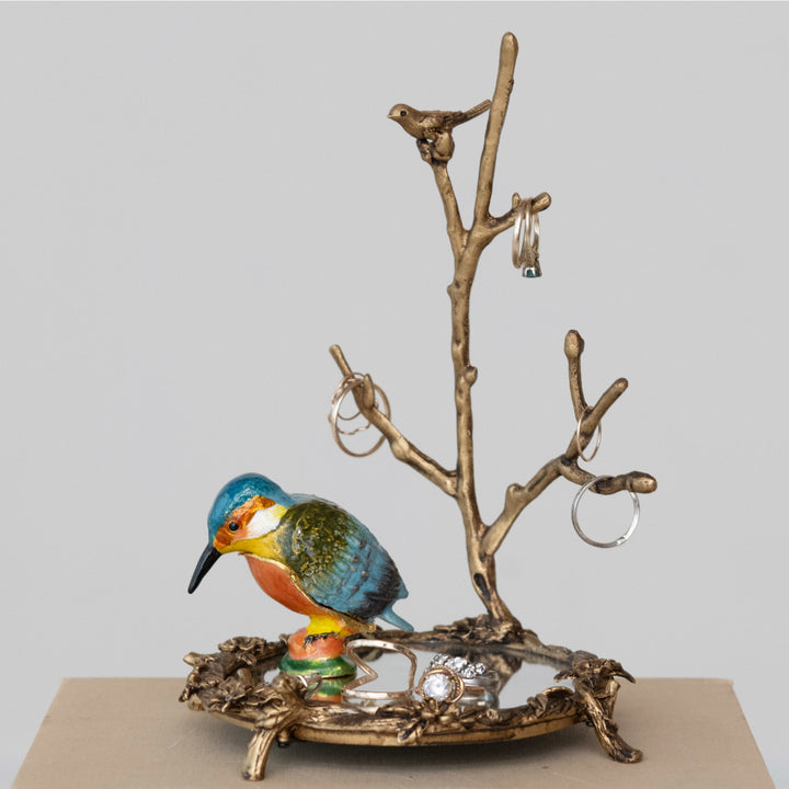 Enameled Bird Trinket Box