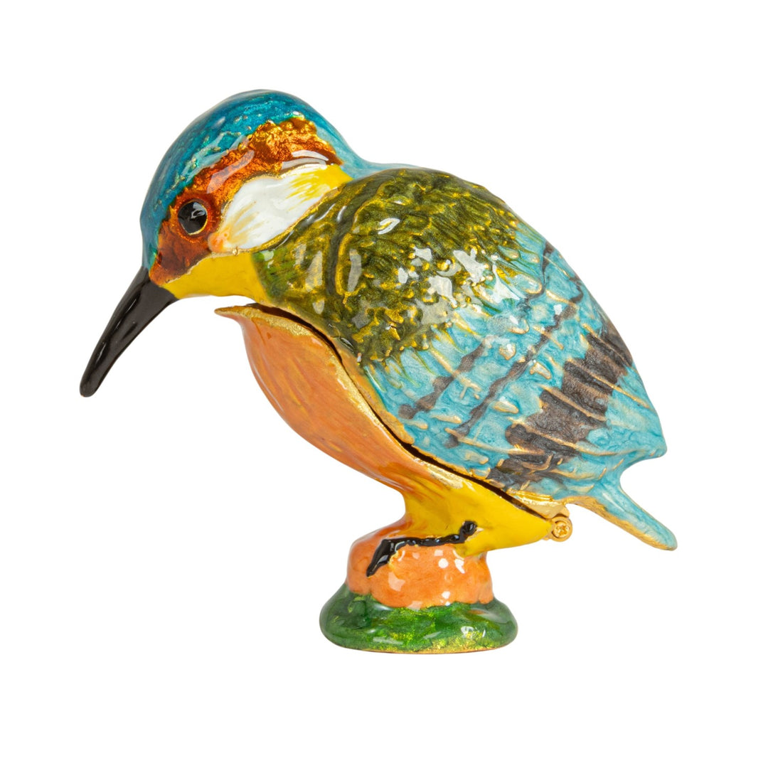 Enameled Bird Trinket Box