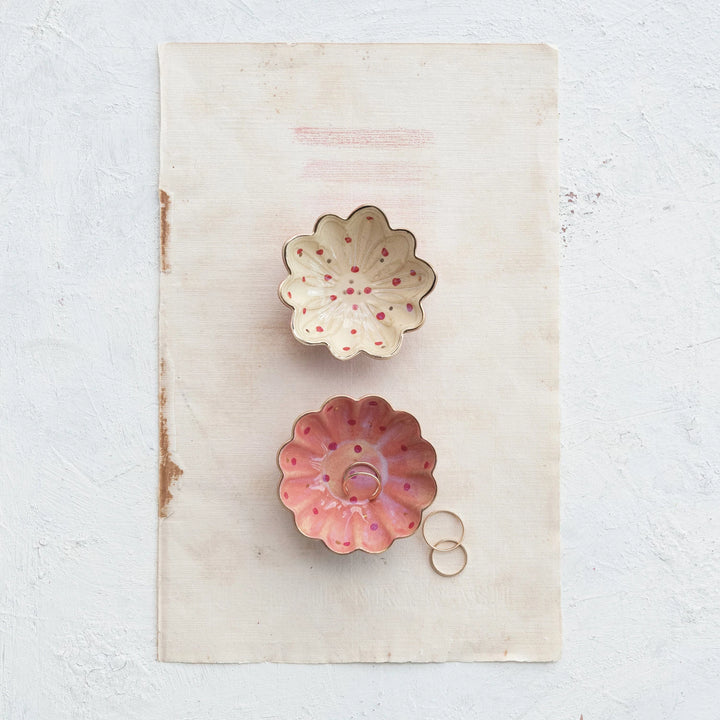 Polka Dot Pink Ring Dish