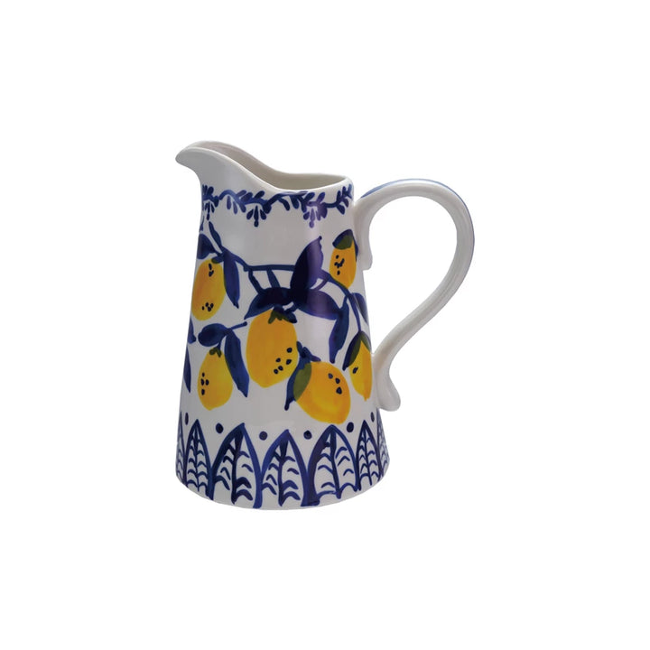 Lemons Stoneware Pitcher