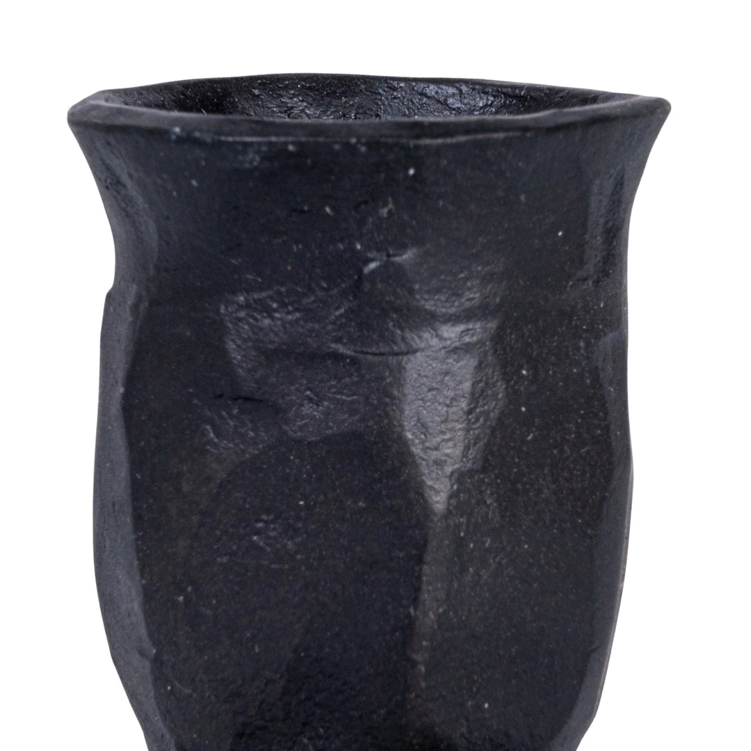 Short Black Cast Iron Taper Holder