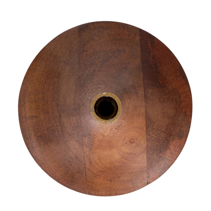 Wood and Metal Taper Candle Holder