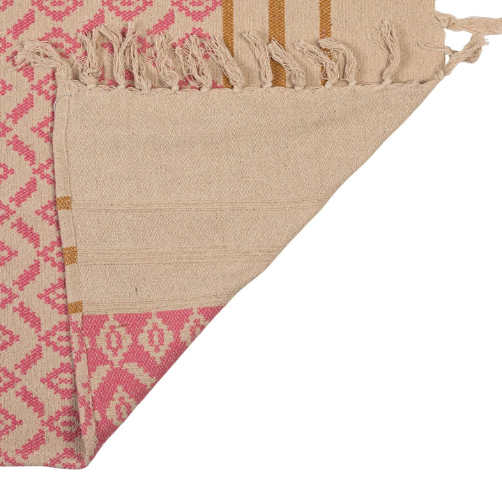 Pink Jacquard Throw