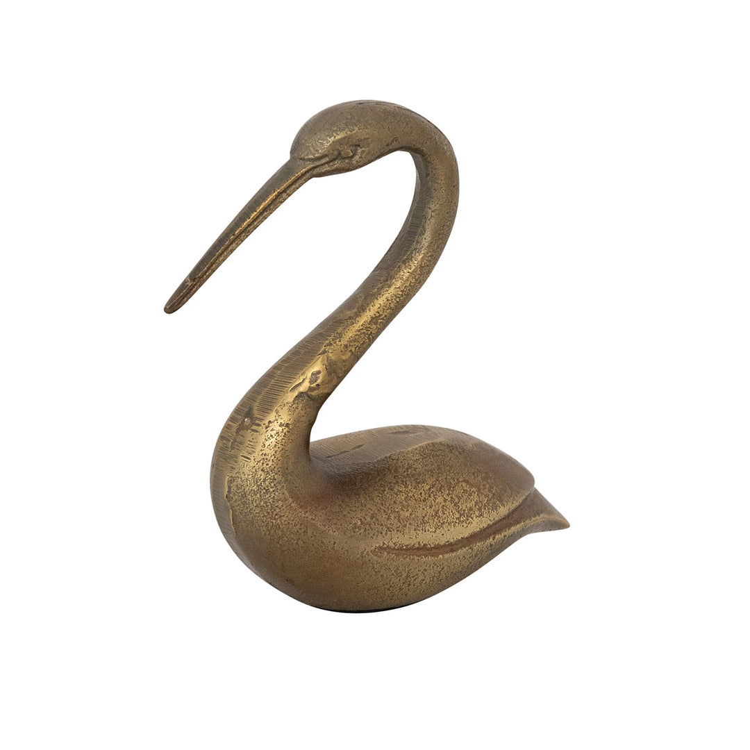 Antiqued Heron Figurine