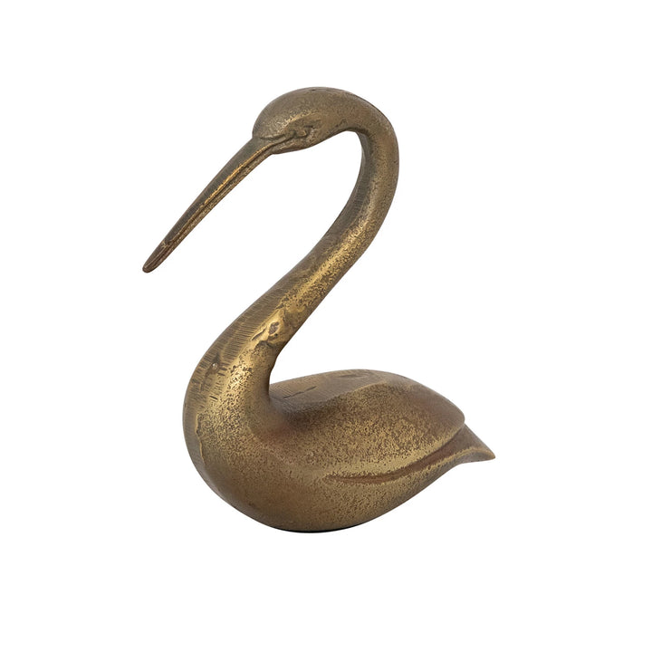 Antiqued Heron Figurine