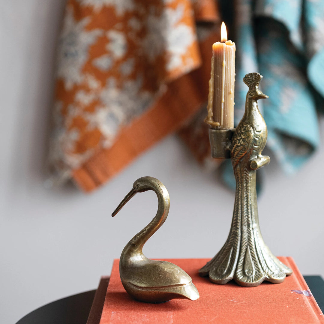 Antiqued Heron Figurine