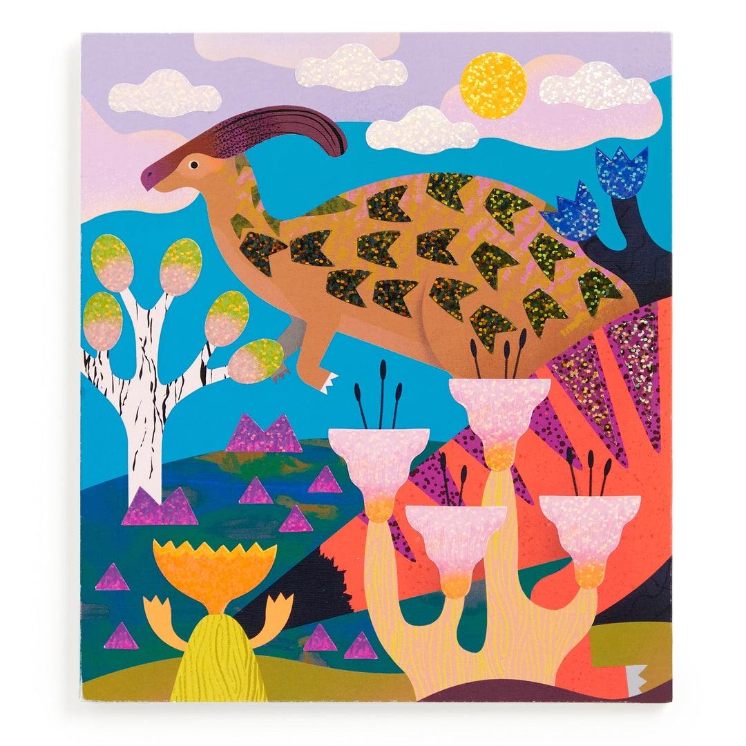 Dinosaur Land Sticker Sparkle Poster Activity Kit - Merry PigletsMerry Piglets