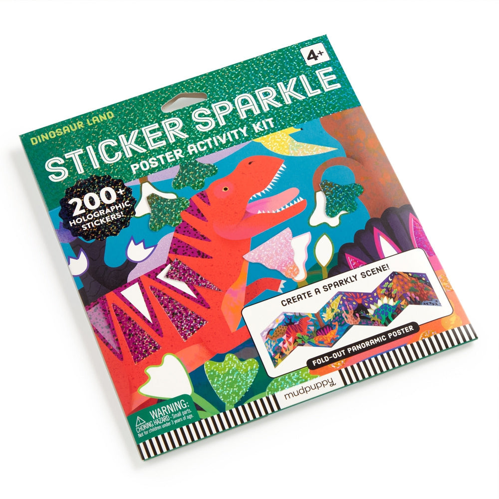 Dinosaur Land Sticker Sparkle Poster Activity Kit - Merry PigletsMerry Piglets