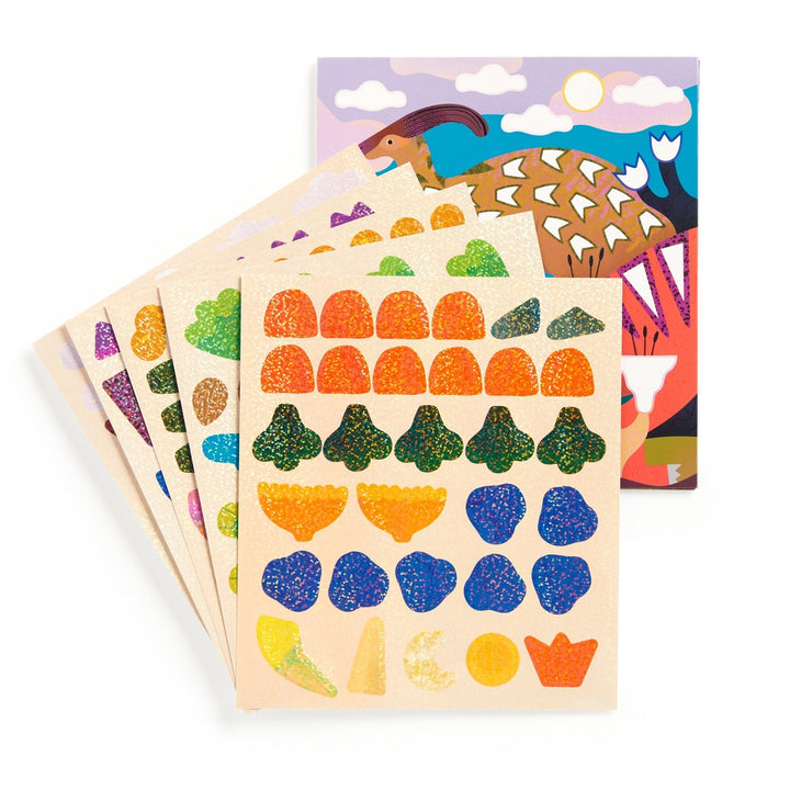 Dinosaur Land Sticker Sparkle Poster Activity Kit - Merry PigletsMerry Piglets