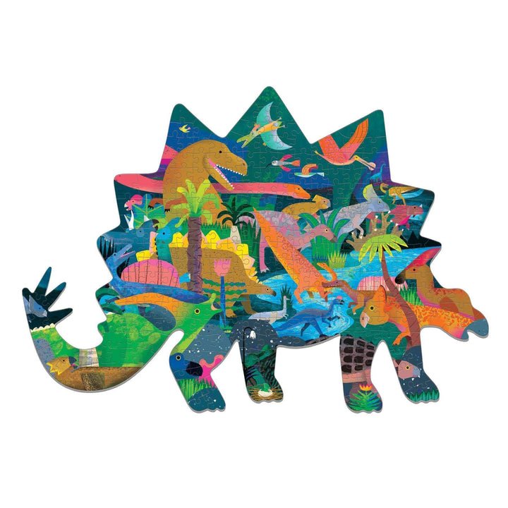 Dinosaurs 300 Piece Shaped Scene Puzzle - Merry PigletsMudpuppy