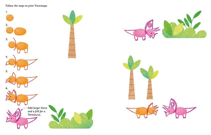Dinosaurs Fingerprint Activity Book - Merry PigletsHarperCollins
