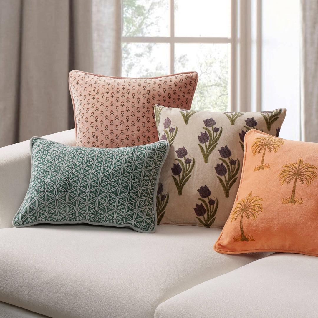 Ditsy Floral Printed Pillow - Merry PigletsPeking Handicraft