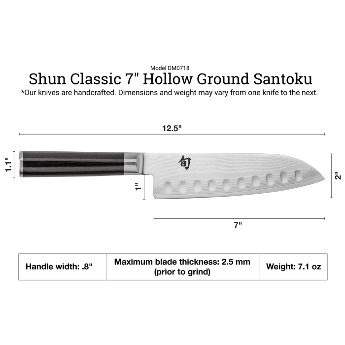 Shun Classic 7-inch Santoku Knife - Thumbnail 5