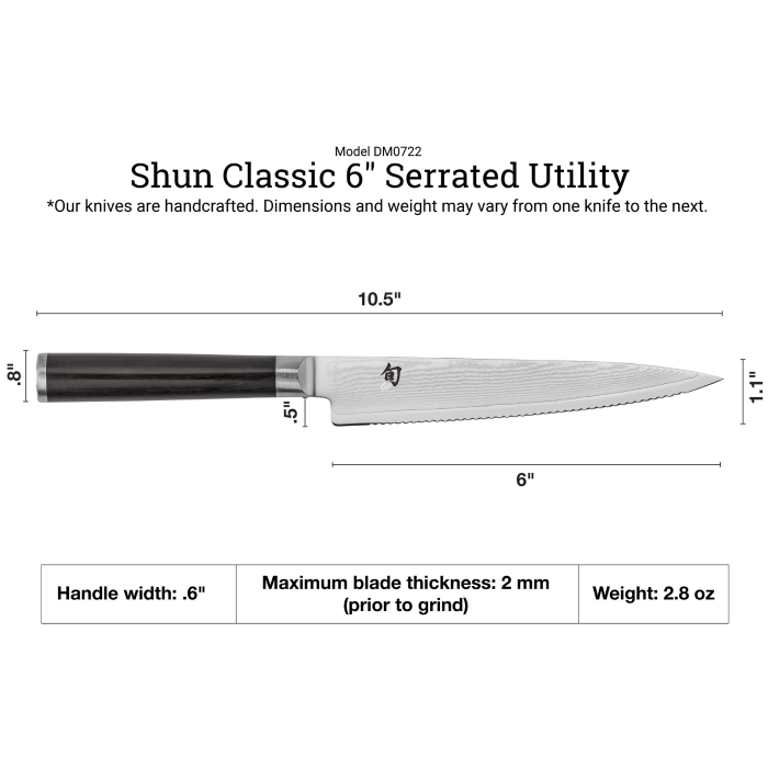 Shun Classic 6" Utility Knife - Thumbnail 5