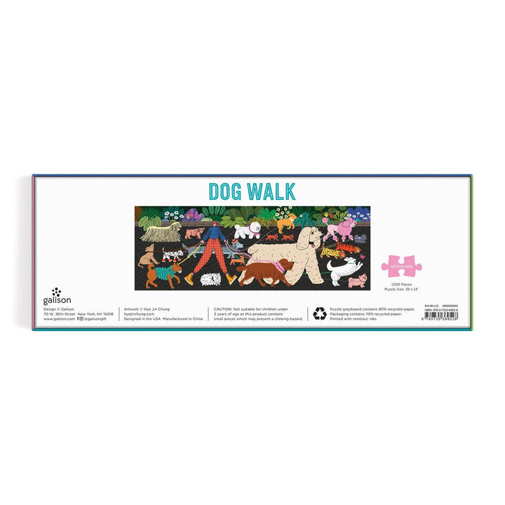 Dog Walk 1000 Piece Panoramic Puzzle - Merry PigletsGalison