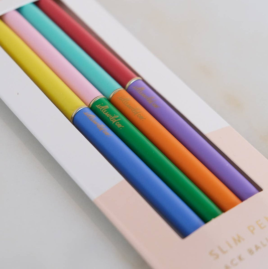 Duo - Tone Slim Pen Set of Four - Merry PigletsIdlewild Co.