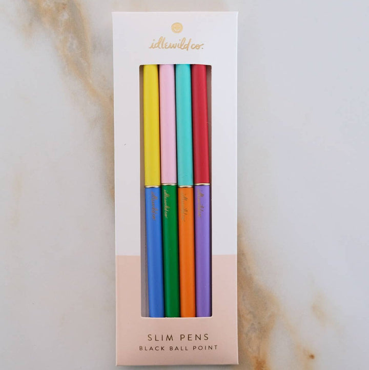 Duo - Tone Slim Pen Set of Four - Merry PigletsIdlewild Co.