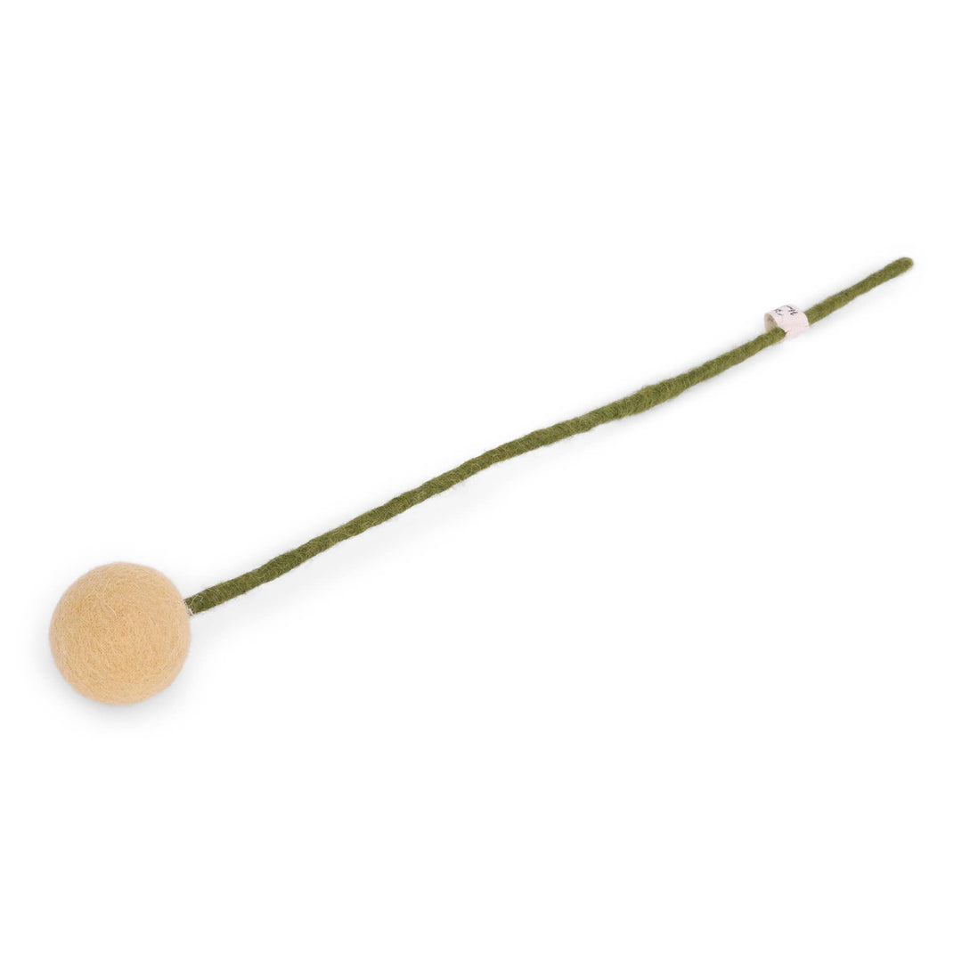 Dusty Light Yellow Wool Pom Flower Large - Merry PigletsGry and Sif