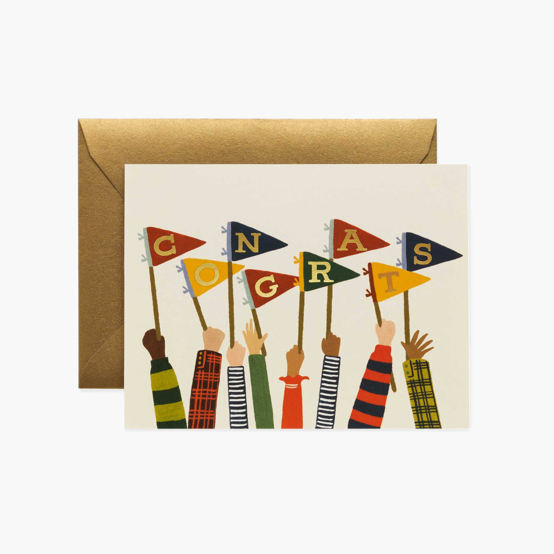 Congrats Pennants Greeting Card