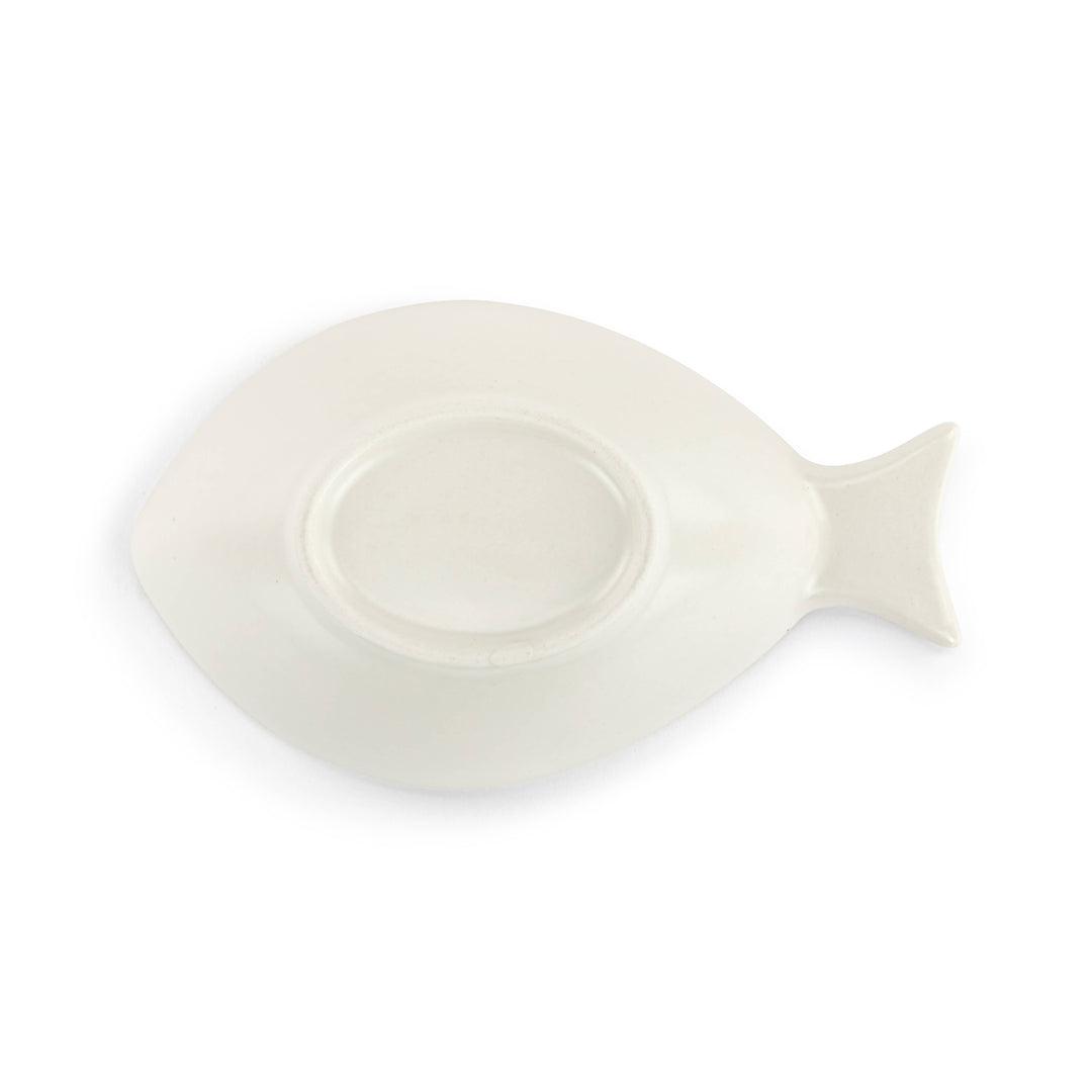 Blue Dot Fish Ceramic Dish