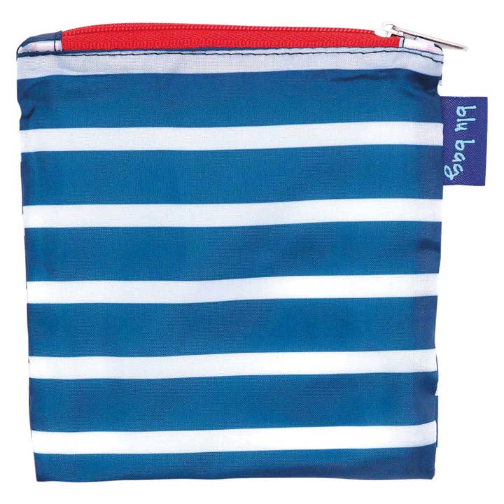 Navy Stripe Reusable Shopper Tote - Merry Piglets