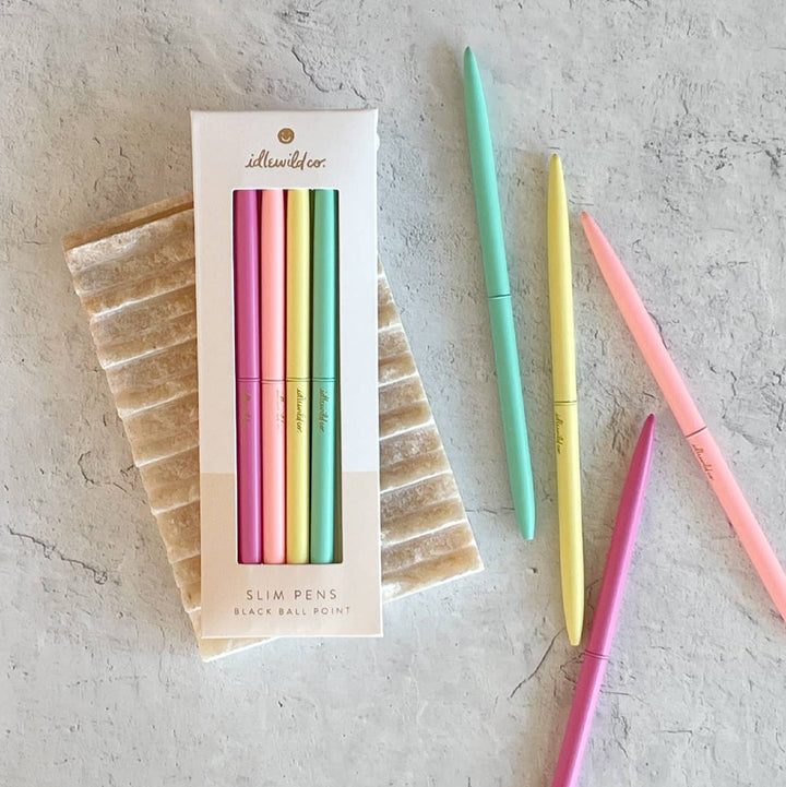 Pastel Brights Slim Pens Set of Four