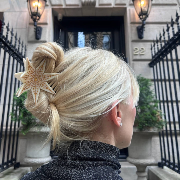 Holiday Star Lantern Claw Hair Clip