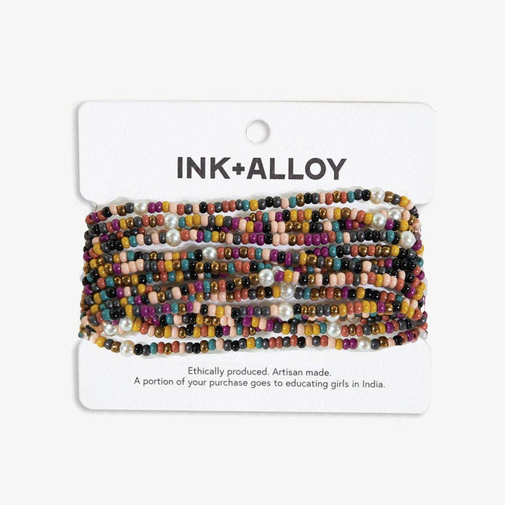 Beaded 10 Strand Stretch Bracelets - Jewel