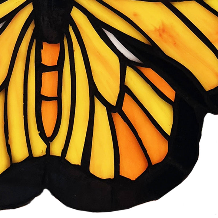 Monarch Butterfly Stained Glass Window Panel