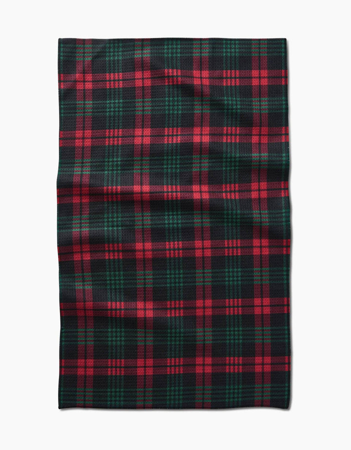 Very Merry Plaid Geometry Tea Towel