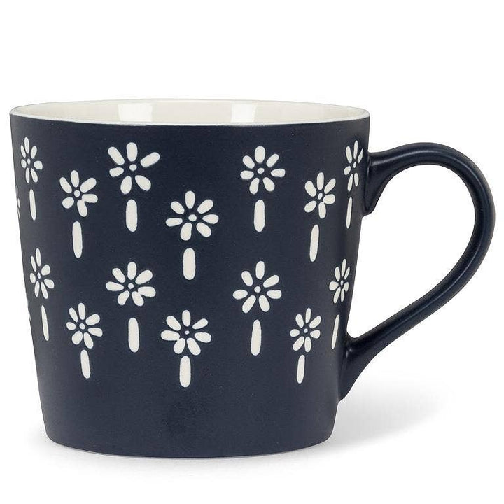 Graphic Navy Mini Flowers Mug