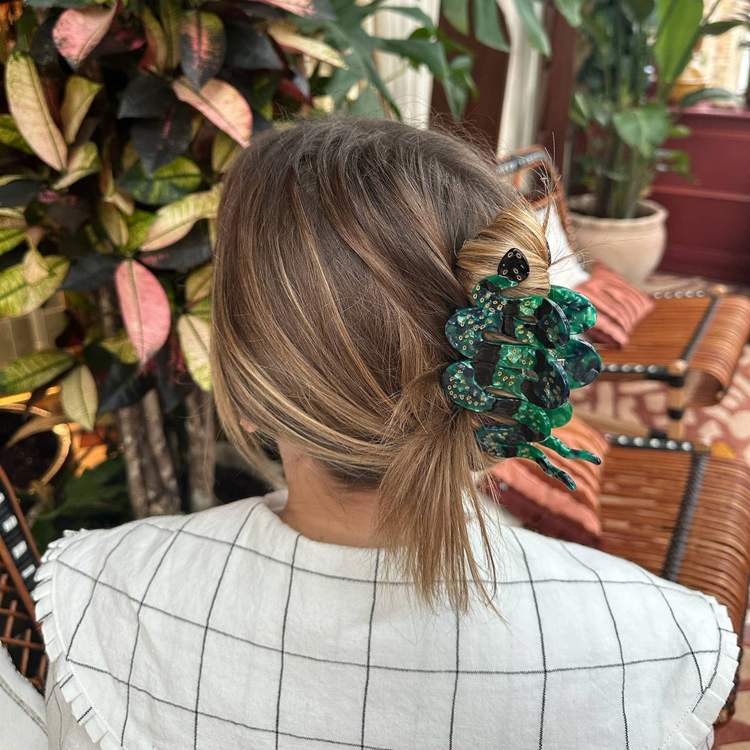 Green Snake Claw Hair Clip