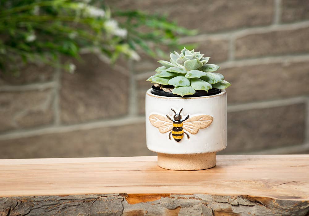 Embossed Bee Planter