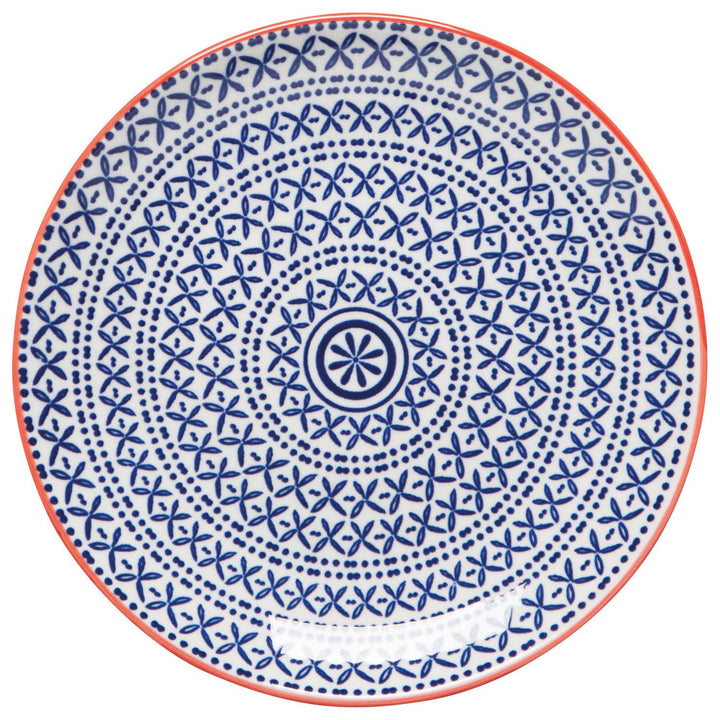 Blue Cross Stamped Appetizer Plate