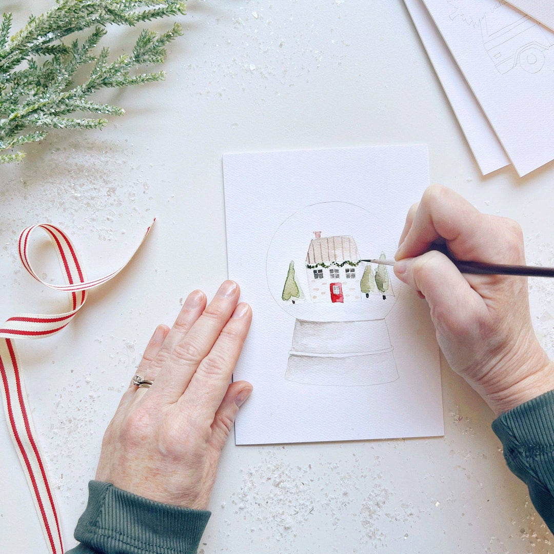 Christmas Cheer Paintable Notecards