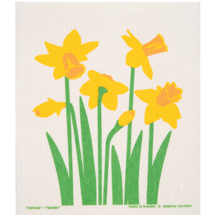 Daffodils Swedish Dishcloth