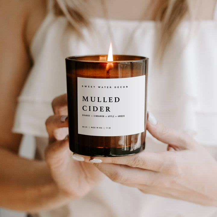 Mulled Cider 11 oz Soy Candle - Amber Jar