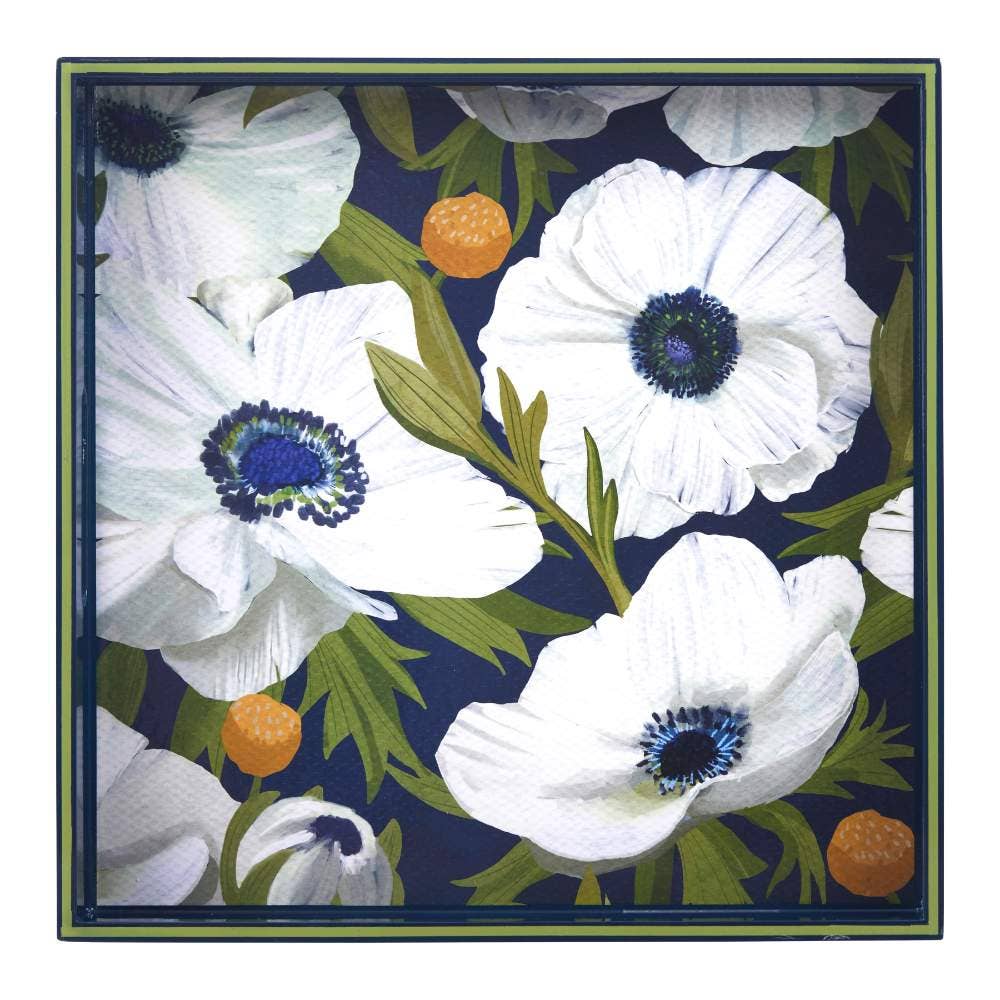 Anemone Poppy Square Tray
