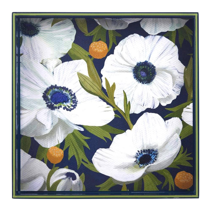 Anemone Poppy Square Tray